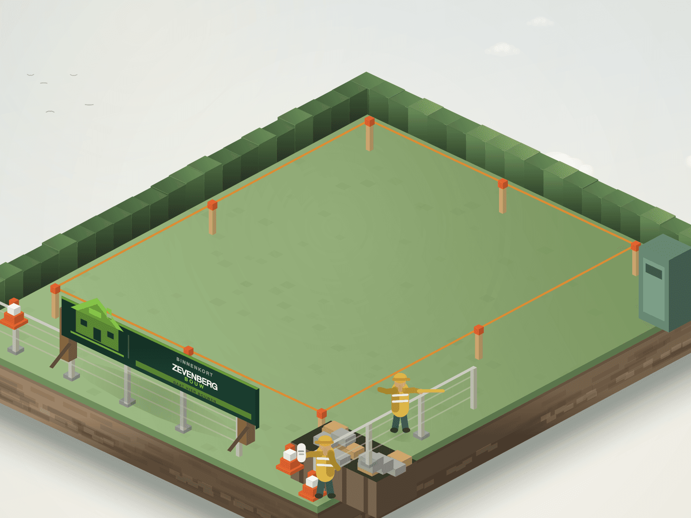 Bouwtekening met maatvoering