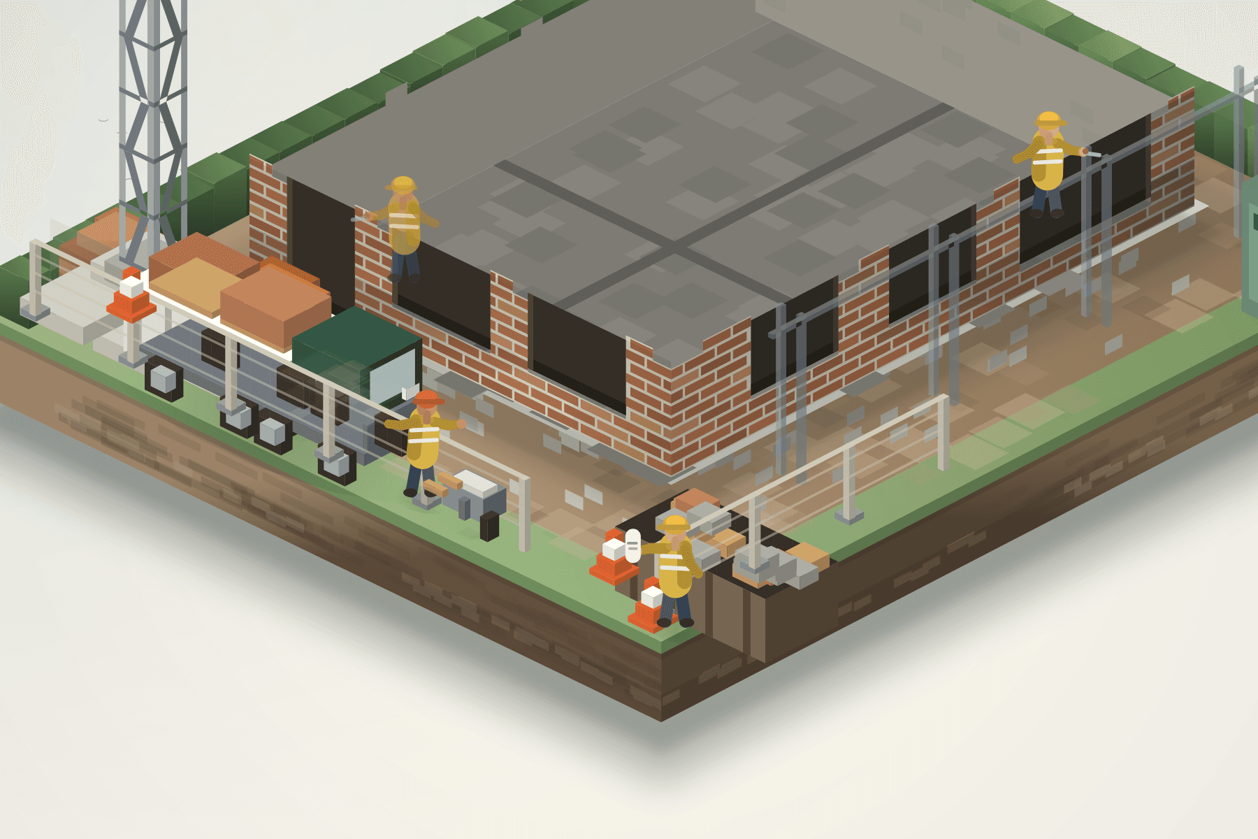 De vaste ploeg van Zevenberg Bouw op locatie