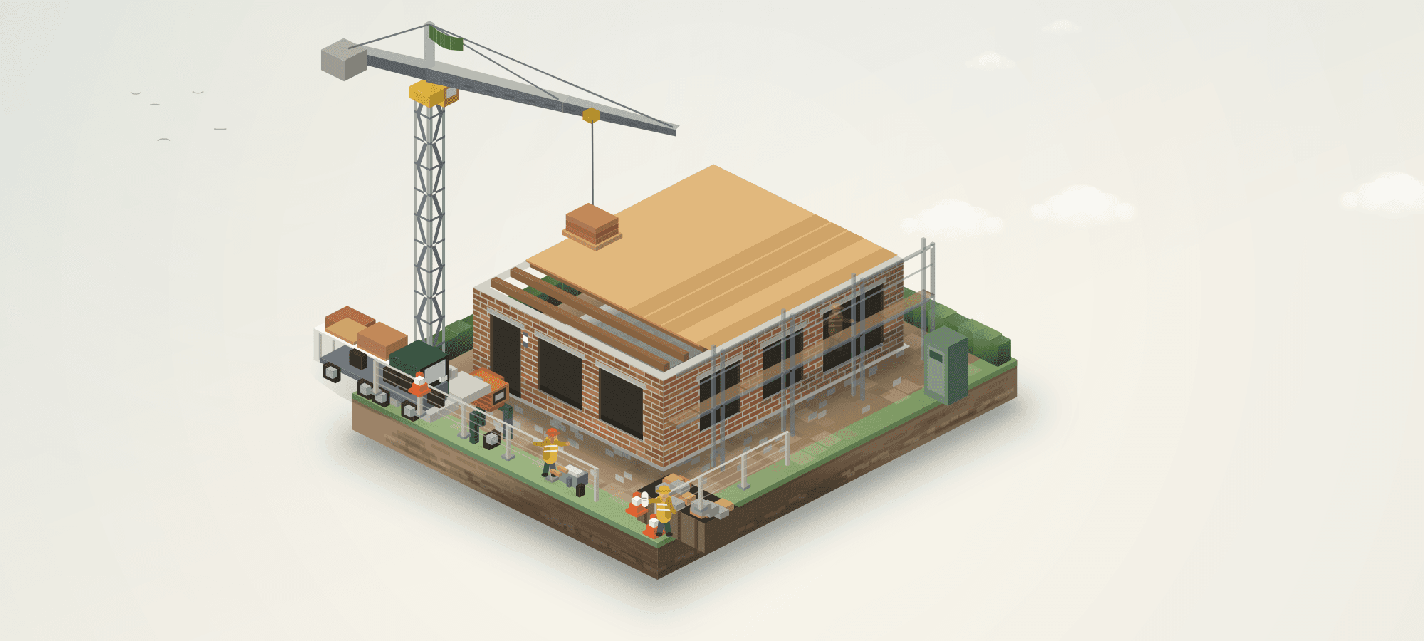 Werkplaats met materiaal en gereedschap